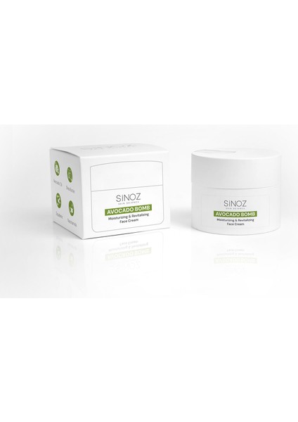 Avokado Bomb Canlandırıcı Nemlendirici Yüz Bakım Kremi 50 ml