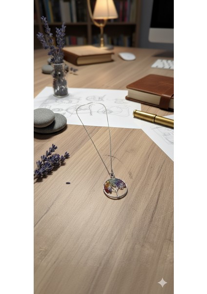 Hayat Ağacı Çakra Kolye - Şifa ve Denge Sembolü - Bijuteri Kolye indirimleri