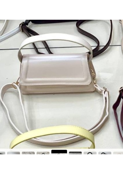 Kadın El ve Omuz Krem Çanta