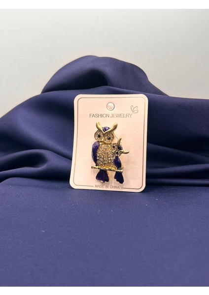 Anne Bebek Baykuş Broş Yaka Iğnesi