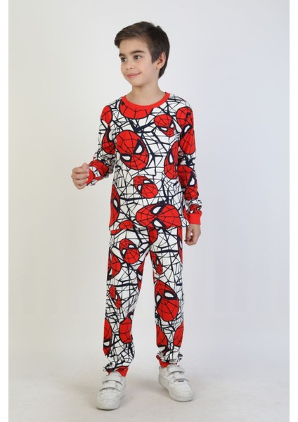 Erkek Çocuk Uzun Kollu %100 Pamuk Interlok Kumaş Manşetli Pijama Takımı fiyatları
