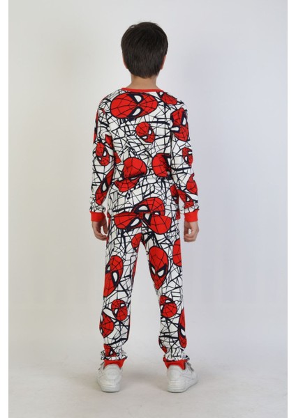 Erkek Çocuk Uzun Kollu %100 Pamuk Interlok Kumaş Manşetli Pijama Takımı modelleri