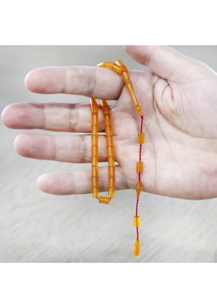 Sistemli Kesme Kesim Mini Boy Turuncu Ateş Kehribar Tesbih modelleri