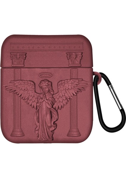 Apple Airpods 1/2.nesil Kılıf Antik Melek Bordo fiyatları
