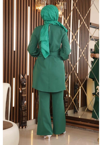 Incili Taş Detaylı Takım Zümrüt MSW19116 indirimleri