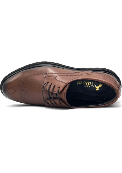 Prego (Stillo) Iç Dış Hakiki Deri Eva Hafif Taban Bağcıklı Erkek Klasik Ayakkabı Taba indirimleri