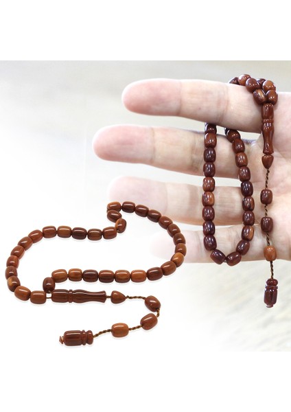 Sistemli Küp Kesim Bilek Boy Kahverengi Ateş Kehribar Tesbih fiyatları