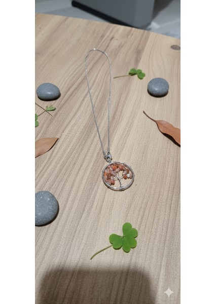 Hayat Ağacı Akik Taşlı Kolye - Zincirli Tasarım, Doğal Taş Enerjisi modelleri