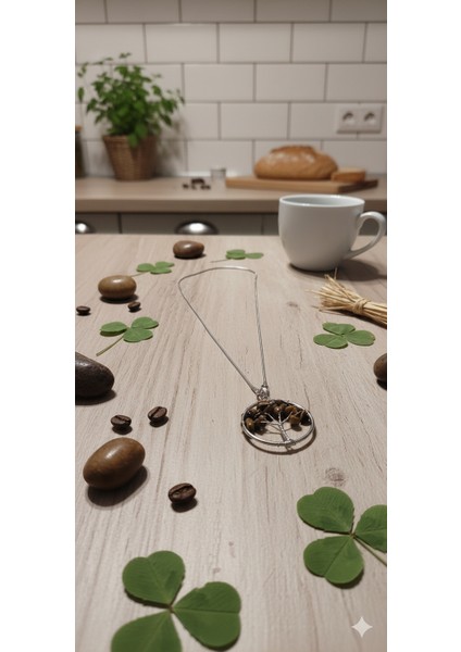 Kaplangözü Hayat Ağacı Kolye - Doğal Taş Zincirli Şans ve Bereket Sembolü indirimleri