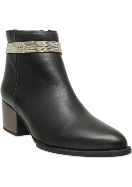 D25KB-4315 Günlük Topuklu Siyah Kadın Bot