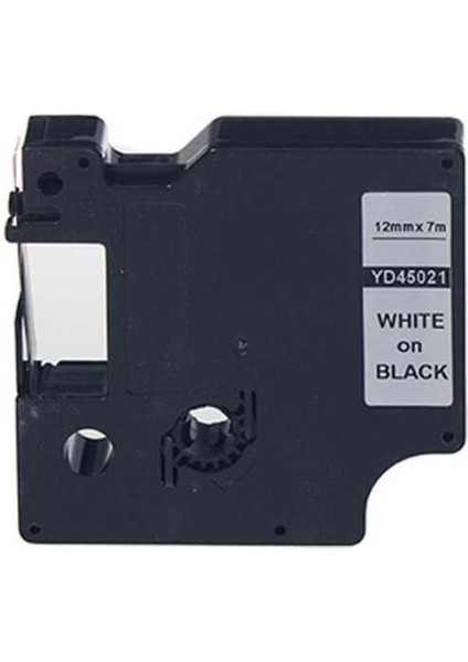 45021 Muadil Siyah-Beyaz D1 Yedek Şerit 12MM x 7m