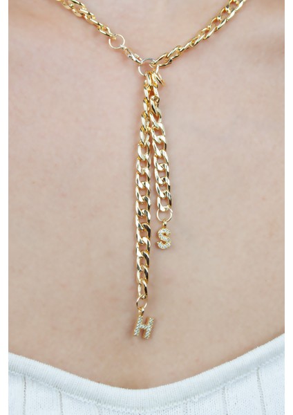 Kişiselleştirilebilir Harfli Gold Zincir Kolye fiyatları