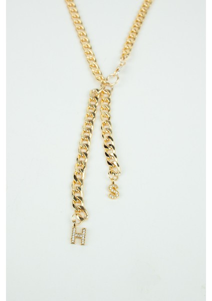 Kişiselleştirilebilir Harfli Gold Zincir Kolye indirimleri
