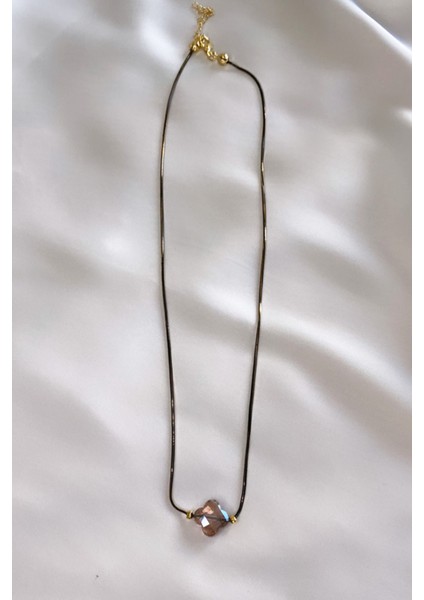 Kristal Yonca Uçlu Kolye