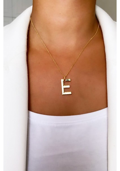 Ince Zincir Harf Kolye E Harfi