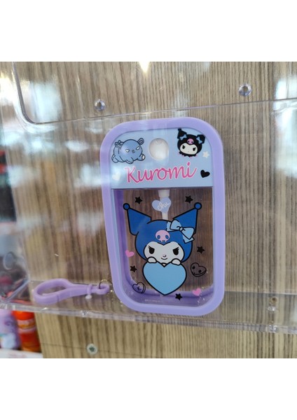 Kuromi Figürlü Silikon Korumalı Plastik Parfüm/kolonya Şişesi Mor1