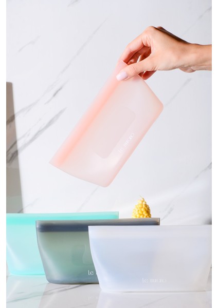 Mood Hava Sızdırmaz Kilitli Silikon Saklama Torbası 450 ml | Pembe fırsatları