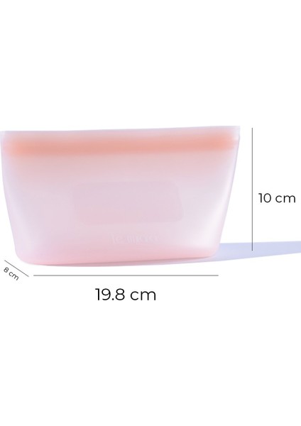 Mood Hava Sızdırmaz Kilitli Silikon Saklama Torbası 450 ml | Pembe indirimleri
