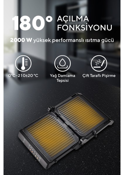 Dijital Tost ve Izgara Makinesi 2000 W Ttm-10 fırsatları