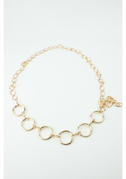 Halka Detay Gold Renk Metal Zincir Kemer indirimleri