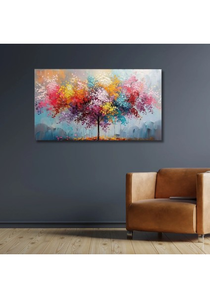 Hd Digital Baskı Kanvas Yağlı Boya Ağaç Modern Tablo