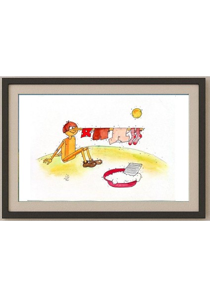 Rana Ghassemi 29X21CM Orijinal Karikatür Tablo