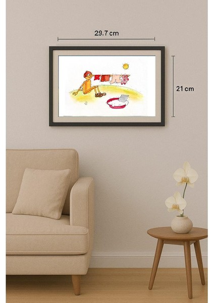 Rana Ghassemi 29X21CM Orijinal Karikatür Tablo fiyatları