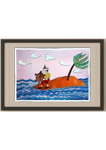 Marzeyah Rezaei 29X21CM Orijinal Karikatür Tablo