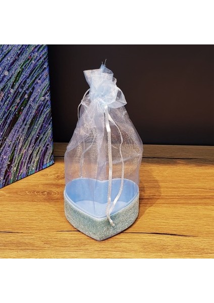 Kalp Tasarımlı Tül Kese