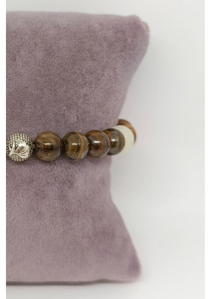 Kaplan Gözü ve Ay Doğal Taşlı Bileklik modelleri