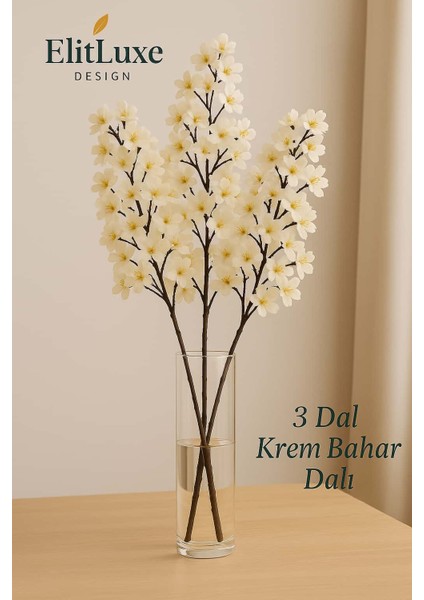 77 cm Gerçek Dokulu Kiraz Çiçeği Dalı – Soft Krem / Beyaz – Vazo Için Dekoratif Yapay Çiçek – Masa, Konsol ve Salon Aranjman Dalı fırsatları