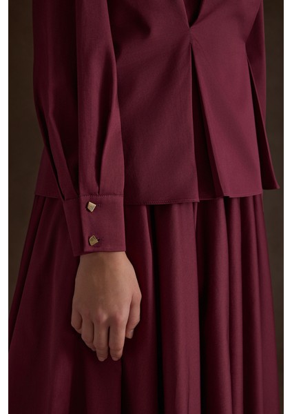 Beli Pili Detaylı Cotton Bluz modelleri