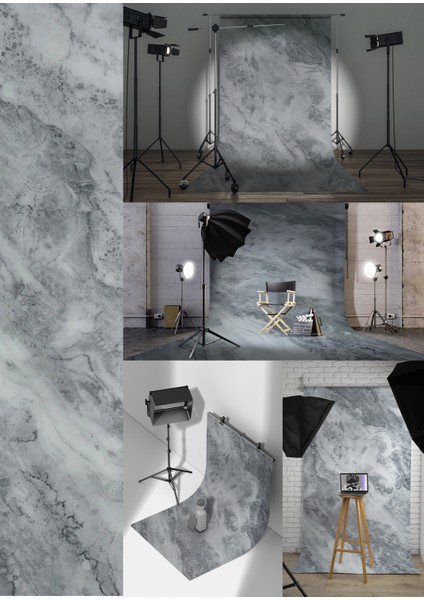 Kül Damarı Vinil Backdrop – Mermer Dokulu Profesyonel Fotoğraf Arka Planı (80×120 Cm)