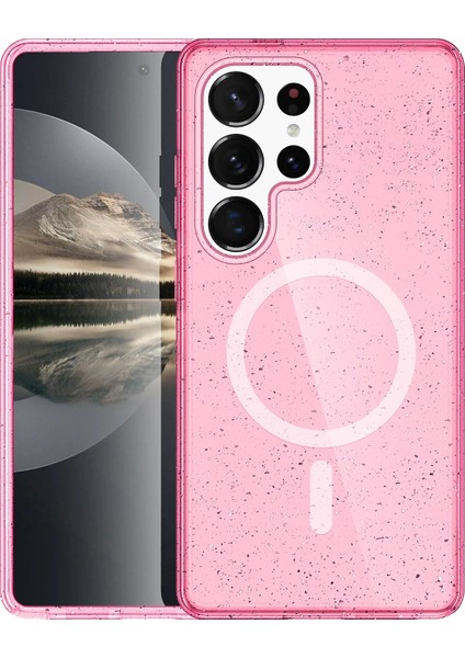 Samsung Galaxy S25 Ultra Glow Simli Lens Hediyeli Kılıf - Pembe fiyatları