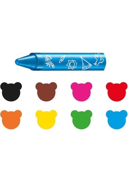 Carioca Jumbo Bebek Elleri Kirletmeyen Pastel Boya Kalemi 8'li modelleri