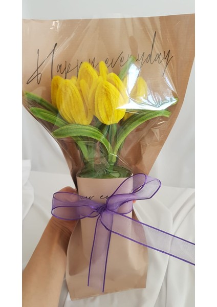 Lale Çiçek Buketi – El Yapımı Hediyelik Aranjman