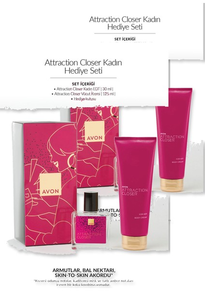 Attraction Closer Kadın Hediye Seti Ikili Set