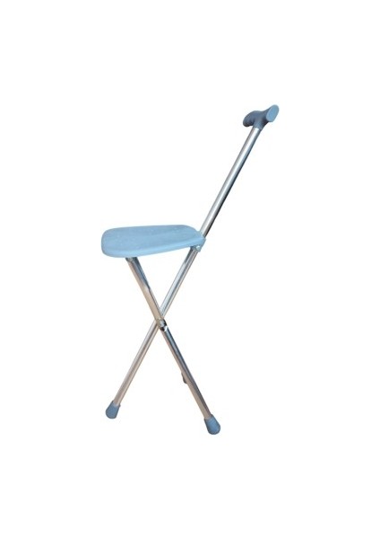 Katlanır Oturaklı Baston Taşınabilir Sandalyeli Baston