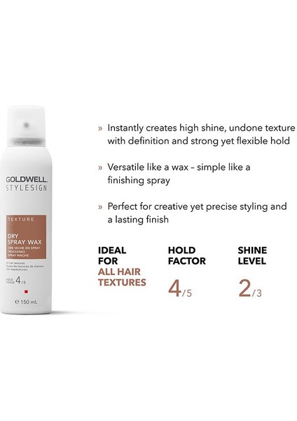 Style Sign Texture Dry Spray Wax Güçlü Tutucu Parlak Şekillendirici Sprey Wax 150ML indirimleri