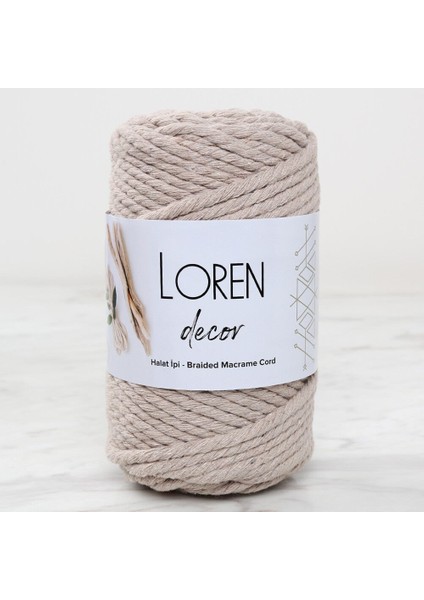 Loren Decor 3 Büküm Makrome Ipi Bej - L049