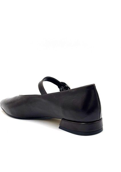 Marina Tokalı Günlük Kadın Babet Kahve modelleri