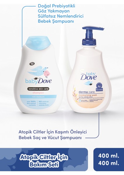 Atopik Ciltler Için Kaşıntı Önleyici Ekstra Hassas Ciltler Için Bebek Banyo Bakım Seti