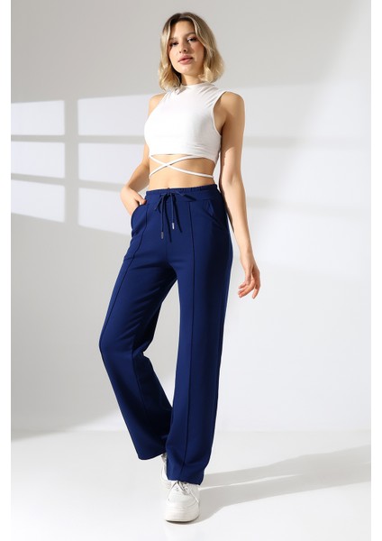 Içi Şardonlu Çimalı Eşofman Altı