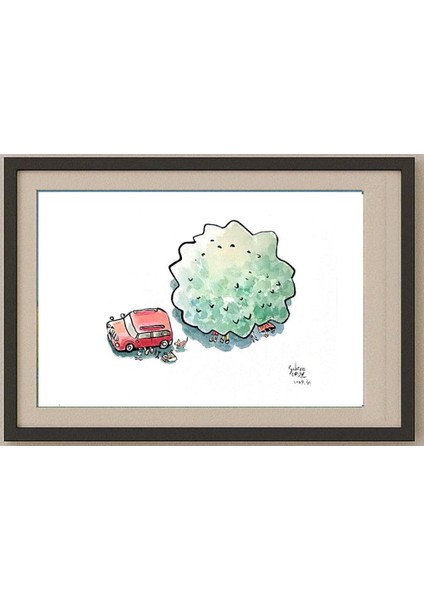 Yukio Sihnohara 33x25cm Orijinal Karikatür Tablo