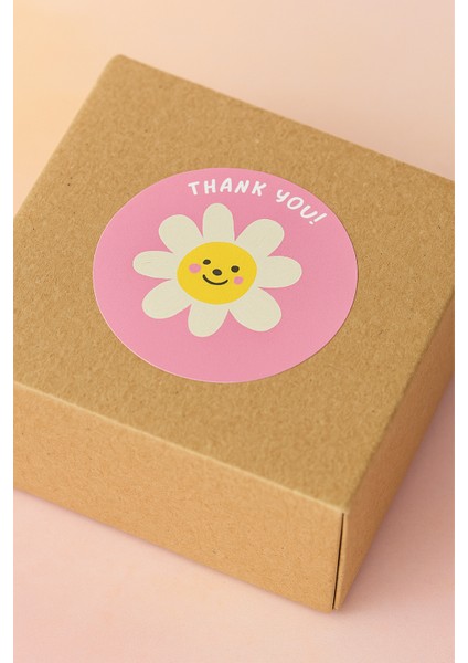 Teşekkür Sticker - 3x3 cm Paketleme ve Kargo Etiketi, 126 Adet fiyatları