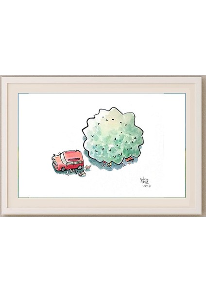 Yukio Sihnohara 33x25cm Orijinal Karikatür Tablo fırsatları