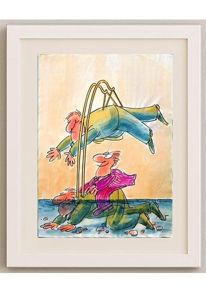 Ignjat Gatalo 43x30cm Orijinal Karikatür Tablo fırsatları