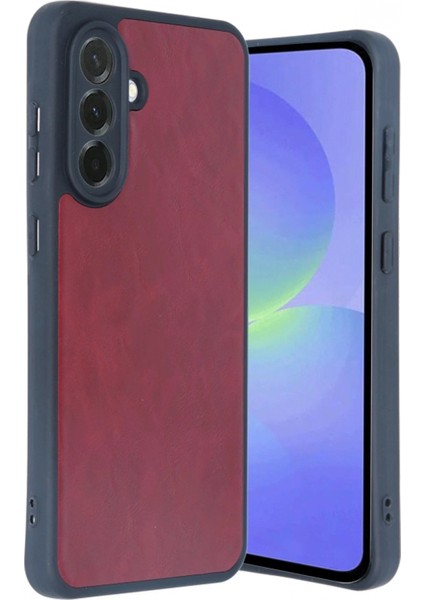 Samsung Galaxy A35 5g Kılıf Aras Deri Kapak - Bordo (K95)