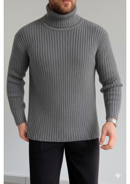 Erkek-Oversıze-Bogazlı-Balıkçı-Yaka-Fitilli-Triko-Kazak