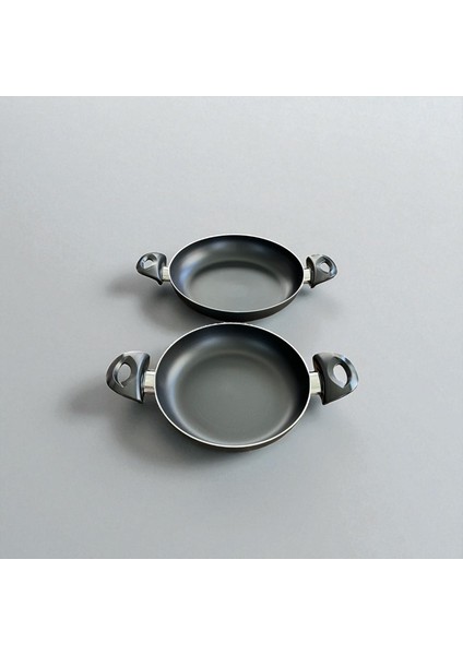 2'li Teflon Tava Sahan Seti 20-24 cm Yanmaz Yapışmaz Yüzey Hafif ve Pratik Kullanım